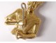 Pendant gold jewel 18 carat bust pharaoh Egyptian 30,2gr twentieth
