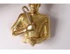 Pendant gold jewel 18 carat bust pharaoh Egyptian 30,2gr twentieth