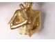 Pendant gold jewel 18 carat bust pharaoh Egyptian 30,2gr twentieth