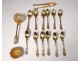 Service 12 spoons coffee tea silver vermeil Minerve Delaporte NapIII nineteenth