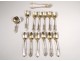 Service 12 spoons coffee tea silver vermeil Minerve Delaporte NapIII nineteenth