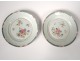 Pair porcelain China China Company India landscape pagoda Kangxi eighteenth