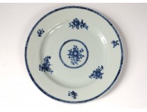 Porcelain plate India Company China flowers foliage eighteenth