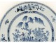 Large porcelain dish Company India China white-blue garden Kangxi XVIII