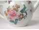 Porcelain teapot China East India family flowers rose eighteenth