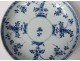 Porcelain hollow dish China India Company white blue flowers Kangxi eighteenth