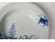 Porcelain hollow dish China India Company white blue flowers Kangxi eighteenth