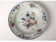 Porcelain hollow dish China India Company white blue flowers Kangxi eighteenth