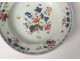 Porcelain hollow dish China India Company white blue flowers Kangxi eighteenth