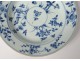 Porcelain hollow dish China India Company white blue flowers Kangxi eighteenth