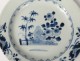 Porcelain hollow dish China India Company white blue flowers Kangxi eighteenth