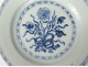 Porcelain hollow dish China India Company white blue flowers Kangxi eighteenth