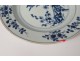 Porcelain hollow dish China India Company white blue flowers Kangxi eighteenth