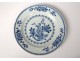 Porcelain hollow dish China India Company white blue flowers Kangxi eighteenth