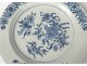 Porcelain hollow dish China India Company white blue flowers Kangxi eighteenth