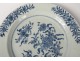 Porcelain hollow dish China India Company white blue flowers Kangxi eighteenth