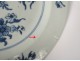 Porcelain hollow dish China India Company white blue flowers Kangxi eighteenth