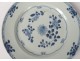 Porcelain hollow dish China India Company white blue flowers Kangxi eighteenth