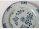 Porcelain hollow dish China India Company white blue flowers Kangxi eighteenth