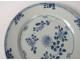 Porcelain hollow dish China India Company white blue flowers Kangxi eighteenth