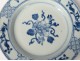 Porcelain hollow dish China India Company white blue flowers Kangxi eighteenth