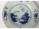 Porcelain hollow dish China India Company white blue flowers Kangxi eighteenth