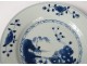 Porcelain hollow dish China India Company white blue flowers Kangxi eighteenth