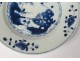 Porcelain hollow dish China India Company white blue flowers Kangxi eighteenth