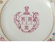 Porcelain dish Company India coat of arms coat of arms bamboos Qianlong XVIII