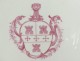 Porcelain dish Company India coat of arms coat of arms bamboos Qianlong XVIII