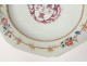 Porcelain dish Company India coat of arms coat of arms bamboos Qianlong XVIII