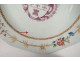 Porcelain dish Company India coat of arms coat of arms bamboos Qianlong XVIII