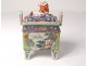 Little chinese porcelain perfume burner dog Fô characters nineteenth landscape