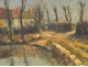 Oil on panel painting by Raymond Besse 20th