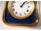 Pendulette travel alarm clock Cartier Paris golden brass enamelled lacquer twentieth