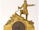 Golden bronze clock browser explorer palmettes Restoration nineteenth