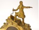 Golden bronze clock browser explorer palmettes Restoration nineteenth