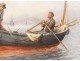 HST marine painting Louis Bonnot boat fishermen South Marseille Lina Bill 19th