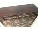 Cabin cabinet carved wood mother of pearl Indochina Vietnam characters boats 19th