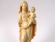Small ivory sculpture Madonna and Child Parisian eighteenth century