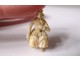 Small ivory miniature sculpture Dieppe sitting woman Polletaise XIXth century