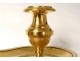 Bishop&#39;s candlestick by hand pontifical golden brass foliage church twentieth century