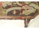 Louis XIII table walnut carved wood turned eighteenth century tapestry