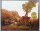Oil on panel painting Herd Provence 19th