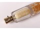 Vermeille silver double crystal salt bottle leather case nineteenth century