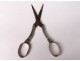Pair scissors sewing sterling silver foliage leather case gilded nineteenth iron