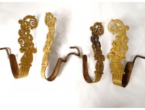 4 curtain curtain decoration gilt bronze leaf acanthus nineteenth century