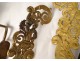 4 curtain curtain decoration gilt bronze leaf acanthus nineteenth century