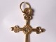 Cross Jeannette pendant solid gold 18 carats flowers 5,71gr jewel nineteenth