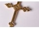 Cross Jeannette pendant solid gold 18 carats flowers 5,71gr jewel nineteenth